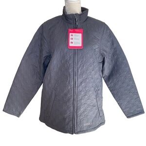 Berne Women’s Trek Nylon Quilted Gray Jacket Size XL Heavyweight Everyday Work